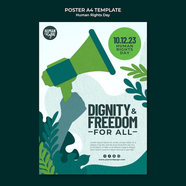 Free PSD human rights day template design