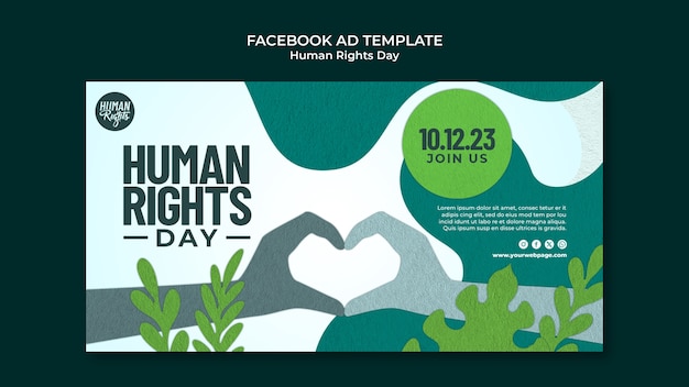 Free PSD human rights day template design