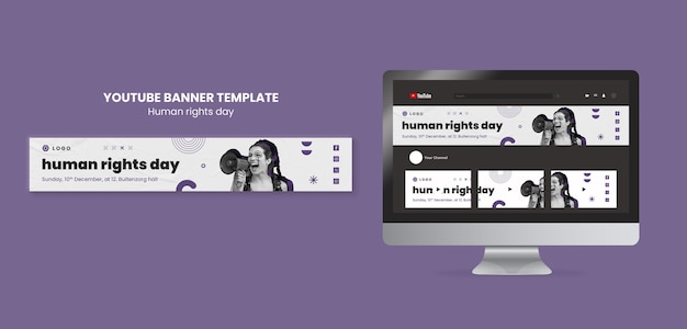 Free PSD human rights day template design