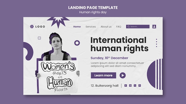 Human rights day template design