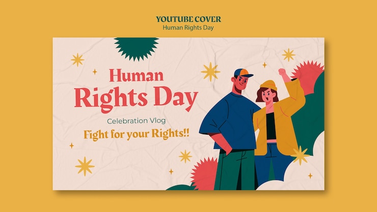 Free PSD human rights day template design