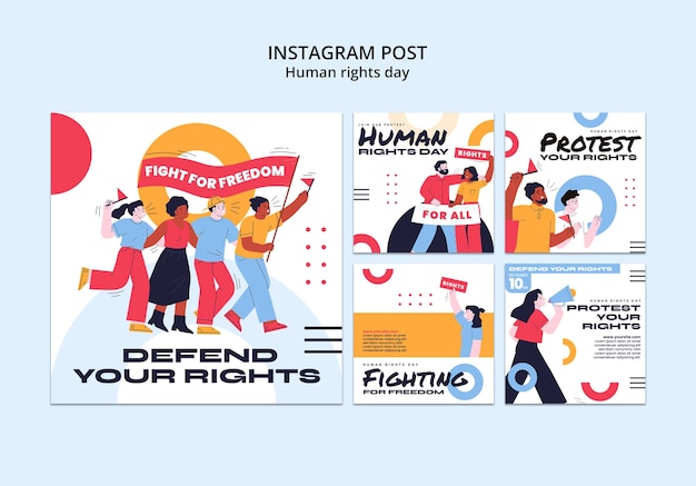 Human rights day template design