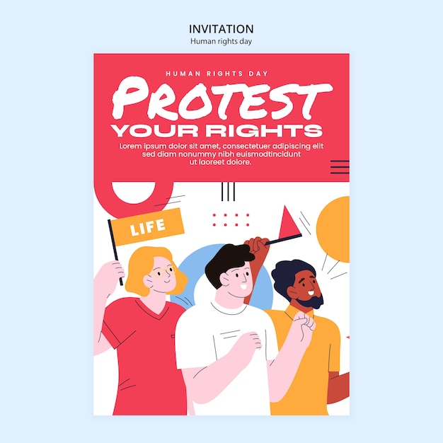 Human rights day template design