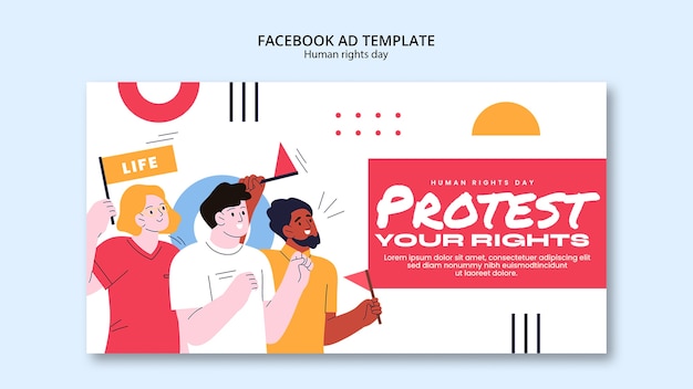 Human rights day template design