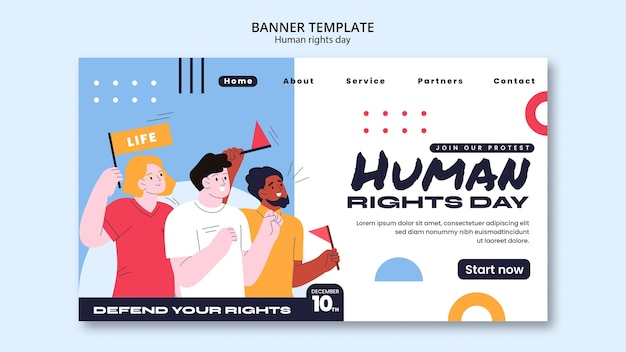 Human rights day template design