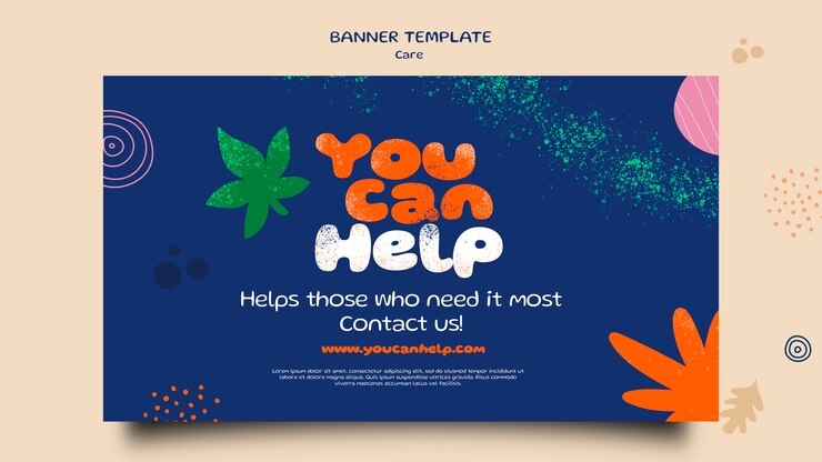 मुफ़्त PSD humanitarian aid abstract banner