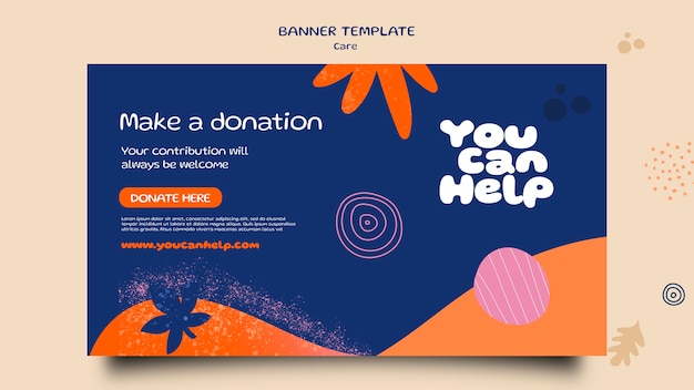 Free PSD humanitarian aid banner template