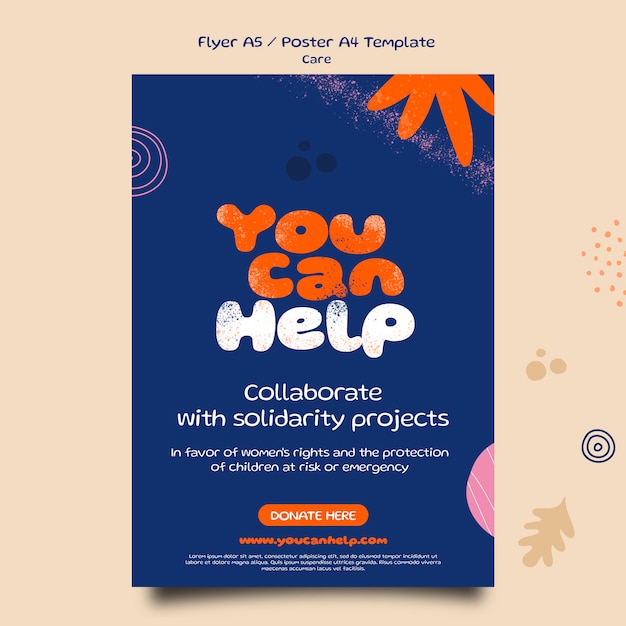 Humanitarian help flyer template