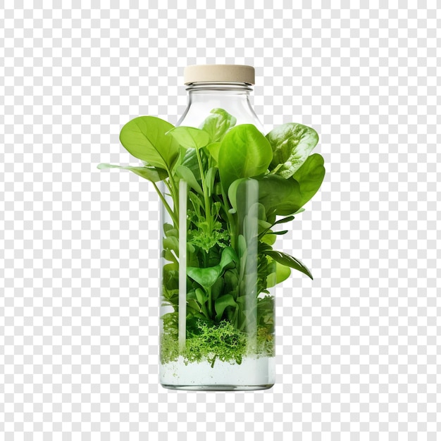 Free PSD hydroponic nutrient bottle isolated on transparent background