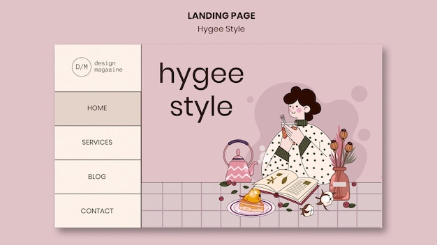 Hygge style web template