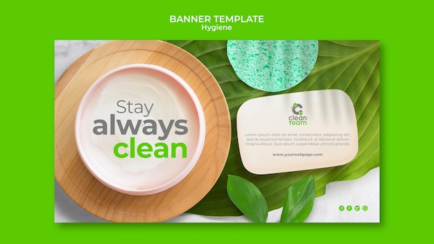 Free PSD hygiene banner template design