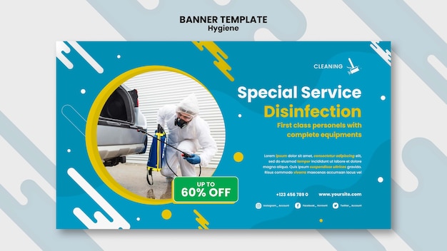 Free PSD hygiene banner template design