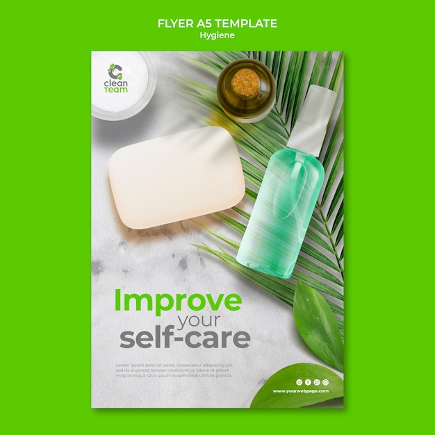 Hygiene flyer template design