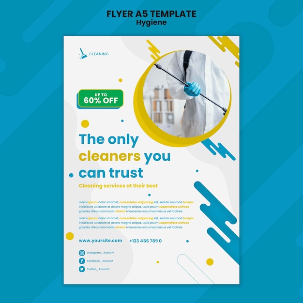 Free PSD hygiene flyer template design