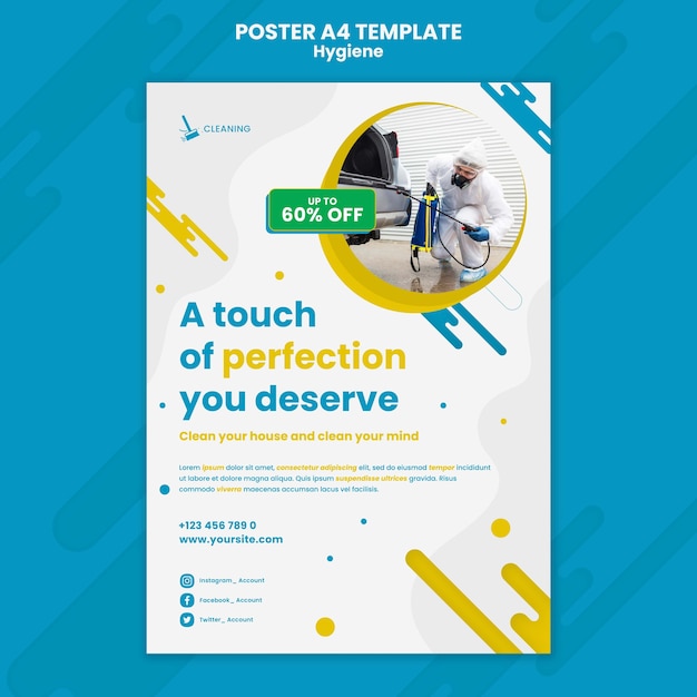 Hygiene poster template design