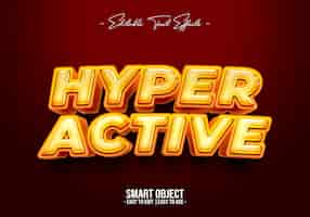 Free PSD hyper-active-text-style-effect