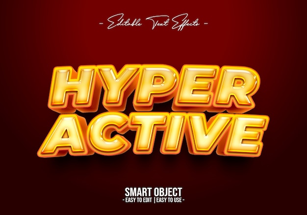 Hyper-active-text-style-effect