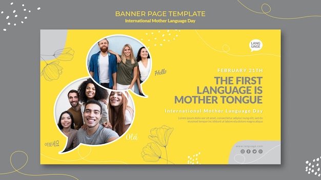 I
en
nternational mother language day banner