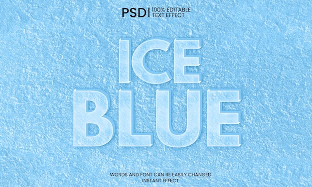 Ice blue  color text effect