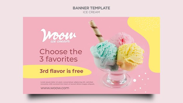 ice cream banner template
