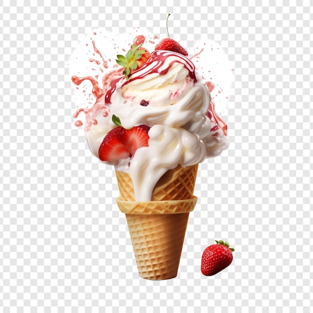 Free PSD ice cream isolated on transparent background