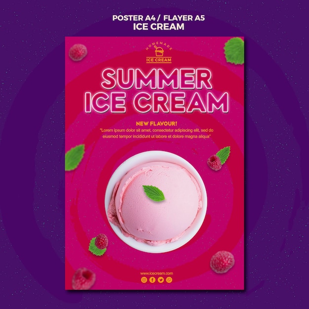 Ice cream poster design