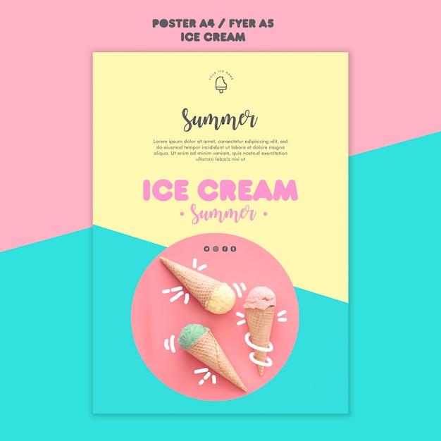 Дизайн плаката мороженого