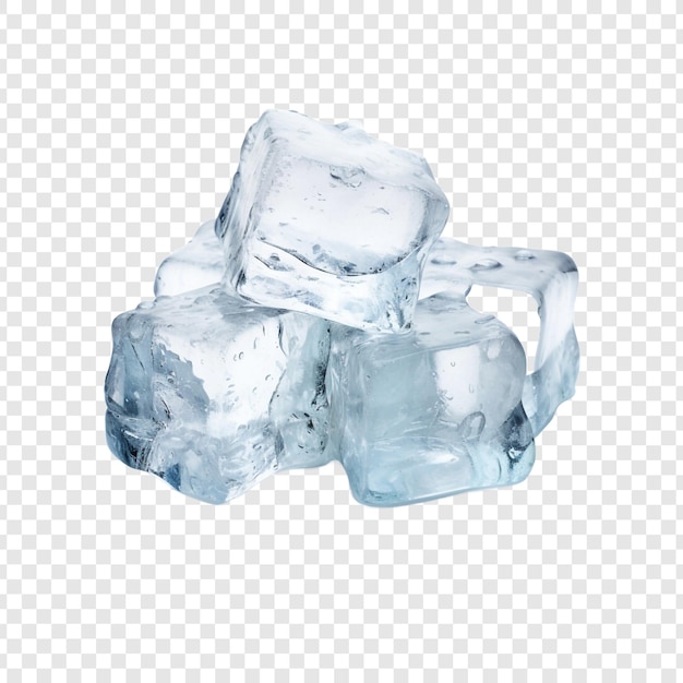 Ice isolated on transparent background