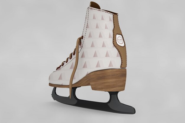 Ice skates shoes mockup