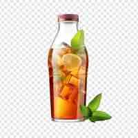 Free PSD iced tea bottle isolated on transparent background