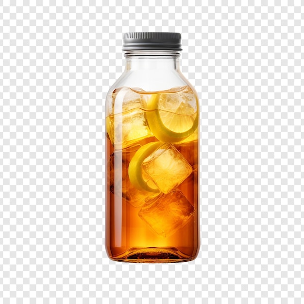 Free PSD iced tea bottle isolated on transparent background