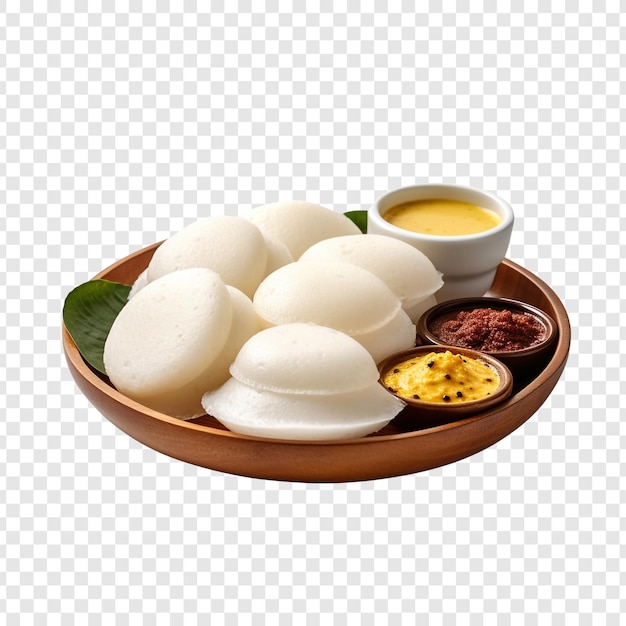 투명한 배경에 고립된 idli