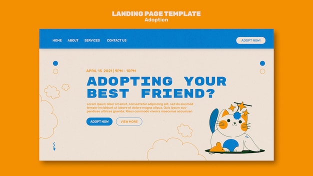 Illustrated pets landing page