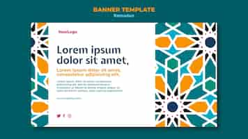 PSD gratuito modello di banner evento ramadan illustrato