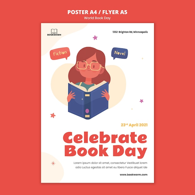 Illustrated world book day print template