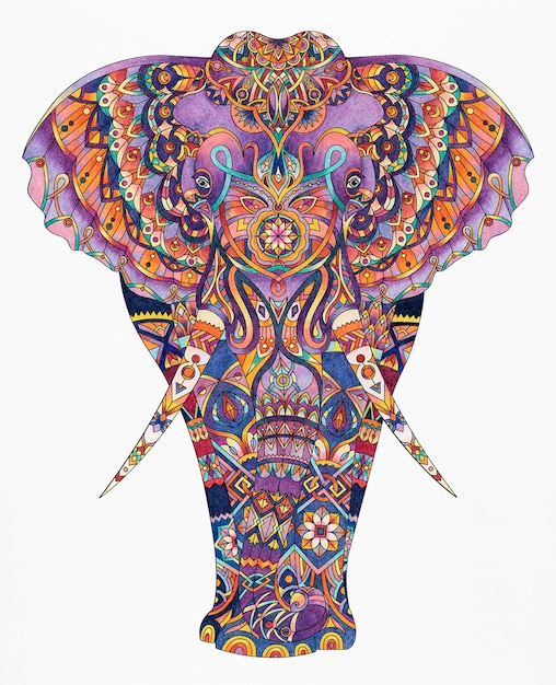 Illustration of animal adult coloring page