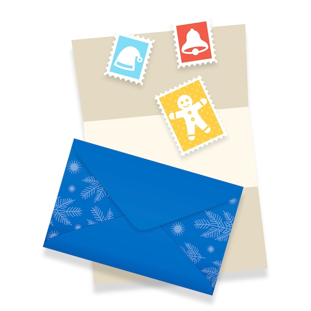 illustration of letter for santa claus