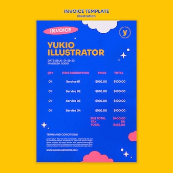 Illustrator payment invoice template