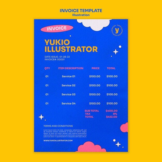 illustrator payment invoice template