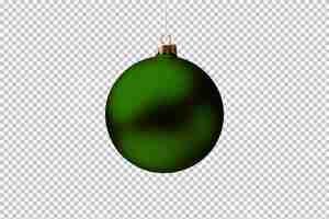 Free PSD image of green christmas ball isolated on a transparent background