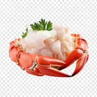 Free PSD imitation crab meat isolated on transparent background