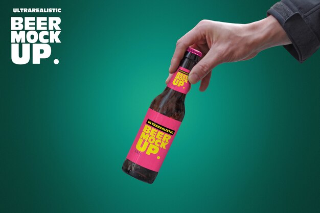 Download Beer Bottle Mockup | Free Vectors, Stock Photos & PSD
