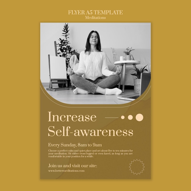 Increase self awareness flyer template