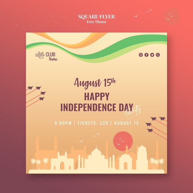 Independence day square flyer