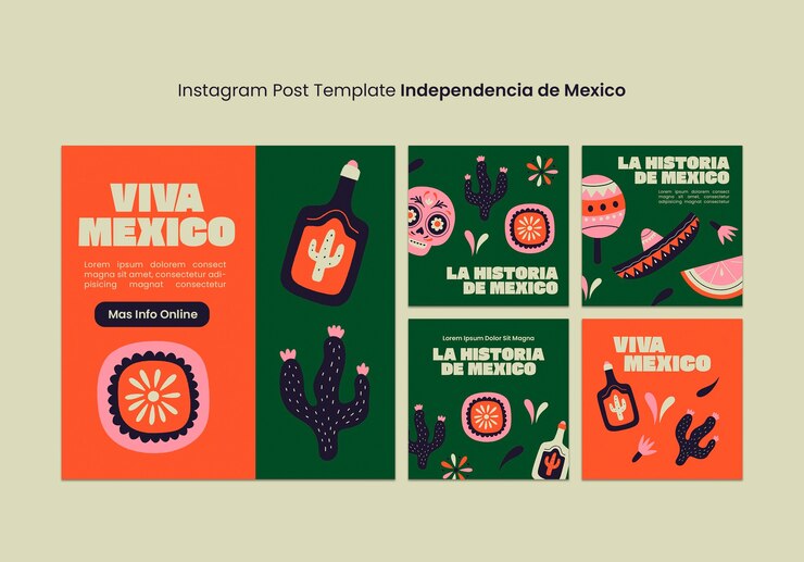 無料PSD インデペンデンシア・デ・メキシコ テンプレートデザイン