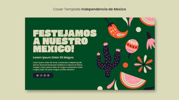 PSD gratuito progettazione del modello di independencia de méxico