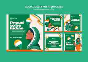 Free PSD india independence day instagram posts