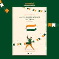 PSD gratuito disegno dell'invito del giorno dell'indipendenza dell'india