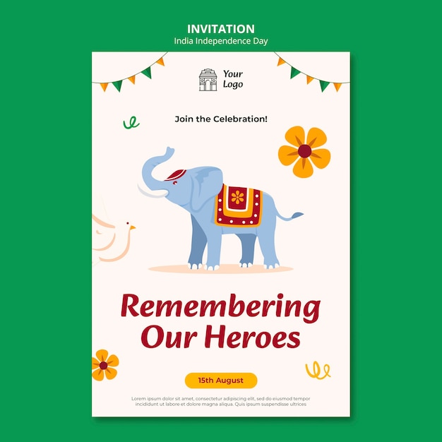 invitation for indian independence day celebration