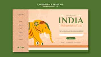 Free PSD india independence day landing page design